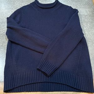 JCrew cotton mock neck sweater. The original design. Worn a couple of times.